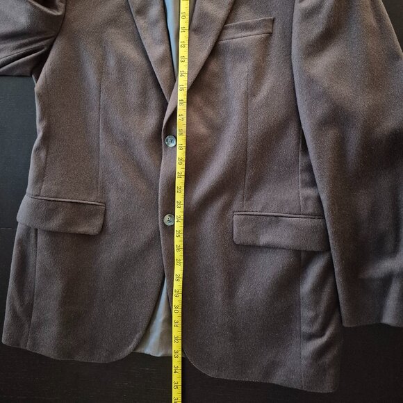 Black Brown 1826 100% Cashmere Blazer, Sz 42L Two Button Brown Sport Coat - Picture 14 of 16